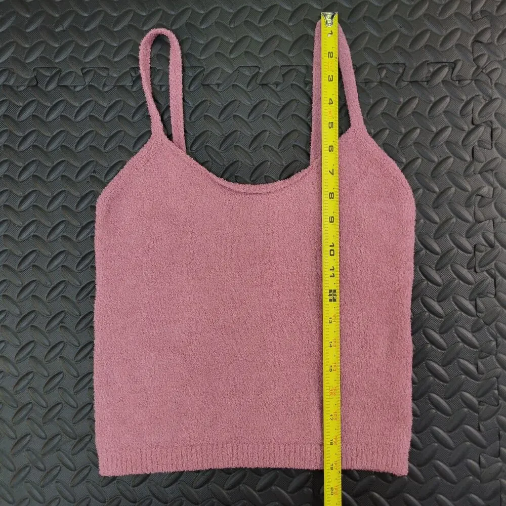 Sincerely Jules 2 Piece Knit Lounge Set Women's S Pink Pants Tank Cozy